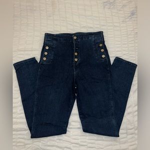 High Waisted High Rise Jeans Skinny - US 28